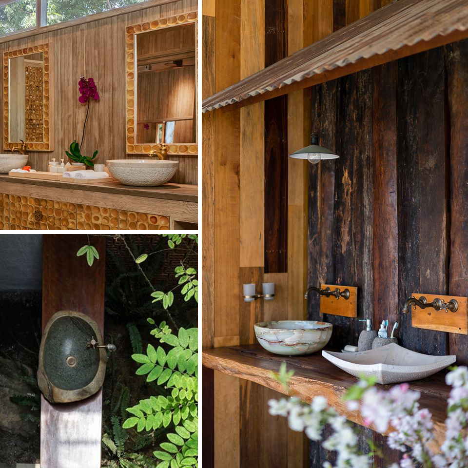 Lavabo đá tự nhiên và lavabo đá cuội