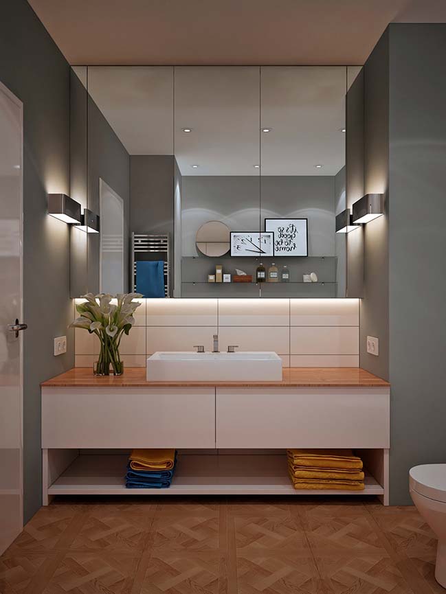Mẫu thiết kế phòng tắm đẹp phong cách hiện đại 2018