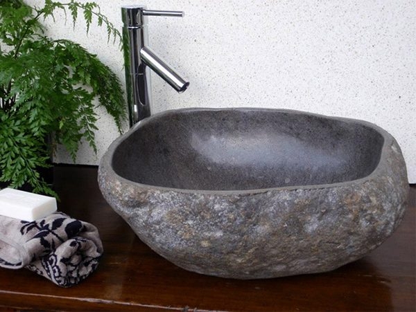 Mẫu lavabo đá tự nhiên cho phòng tắm