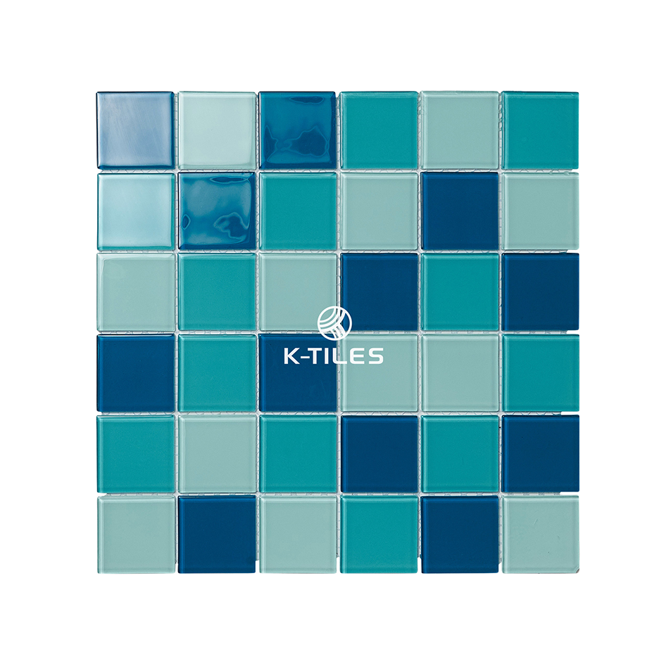 Gạch mosaic thủy tinh mix xanh biển MH 4821  