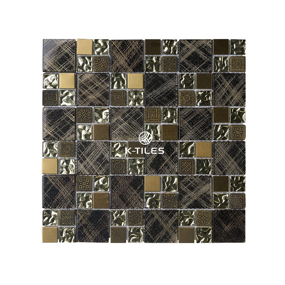 Gạch mosaic thủy tinh trang trí cao cấp MH-YLL41